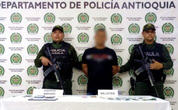 Alias «Marino» presunto integrante de las Agc, capturado en el Bajo Cauca
