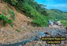 Vía Yarumal – Valdivia está cerrada por deslizamiento