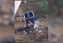 Accidente de un carro recolector de basura dejó tres personas heridas en Barbosa