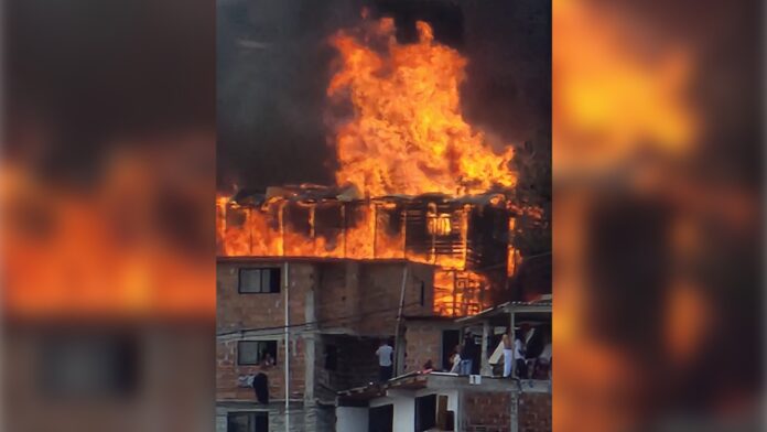 Incendio en Bello