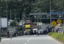 Accidente múltiple congestionó movilidad en la Variante a Caldas por varias horas