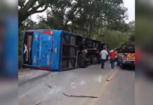 Grave accidente de tránsito en Andes deja dos personas gravemente heridas con amputaciones