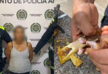 En huesos de pollo mujer pretendía ingresar droga a una estación de Policía en Andes