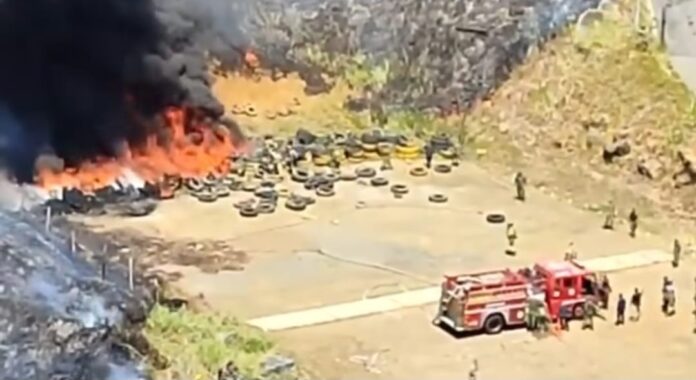 Incendio en el Batallón Pedro Nel Ospina