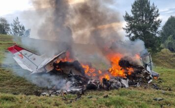Cuatro personas murieron en grave accidente de una avioneta en Santa Rosa de Osos