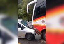 Cuatro personas resultaron heridas en grave accidente entre San Rafael y Guatapé