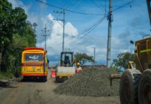 Continúan las obras de mejoramiento en la vía que conecta El Carmen de Viboral y El Santuario
