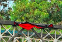 Aparece bandera del ELN en la autopista Norte de Medellín