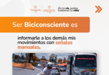 Ciclistas ¡sean conscientes en las vías!