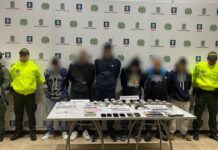 Capturados 6 hombres que al parecer integraban un grupo delincuencial