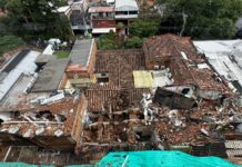 Emergencia en Manila, El Poblado: colapso de muro dejó 8 edificaciones afectadas y 8 personas lesionadas