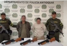 Un niño viajaba en el carro donde la Policía encontró un lanzagranadas en Antioquia