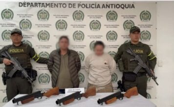 Un niño viajaba en el carro donde la Policía encontró un lanzagranadas en Antioquia