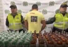 Incautan licor adulterado escondido en una camioneta en Santo Domingo