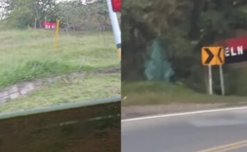 Banderas del ELN aparecieron en varias vías de Antioquia y encendieron las alertas de seguridad