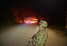 Hombres armados interceptaron un vehículo y lo incendiaron en zona rural de Valdivia