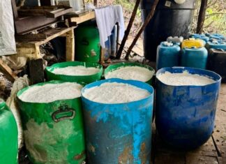 Una tonelada de cocaína al mes producía este laboratorio desmantelado