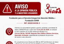 AVISO A LA OPINIÓN PÚBLICA Y A NUESTROS USUARIOS